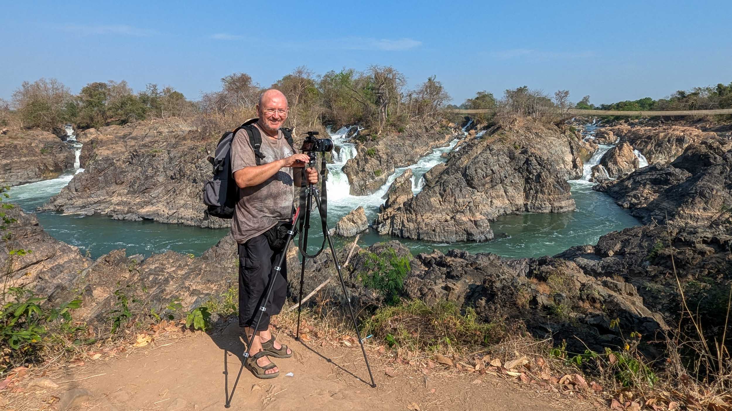 Rudolf Gossenreiter vorm LiPhi Wasserfall