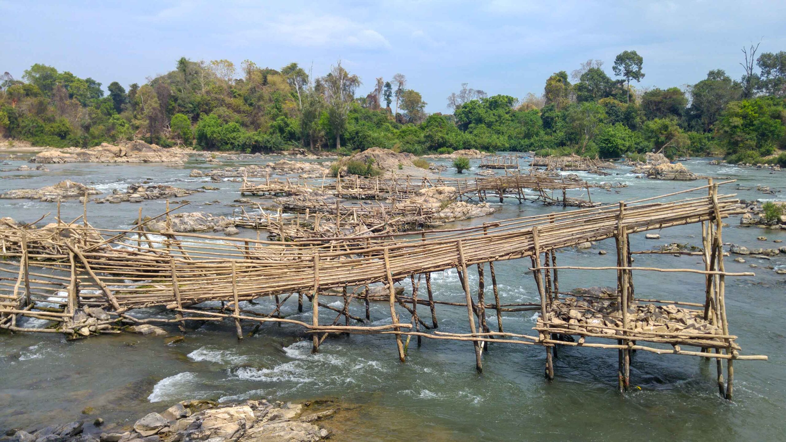 Fischfallen am Mekong