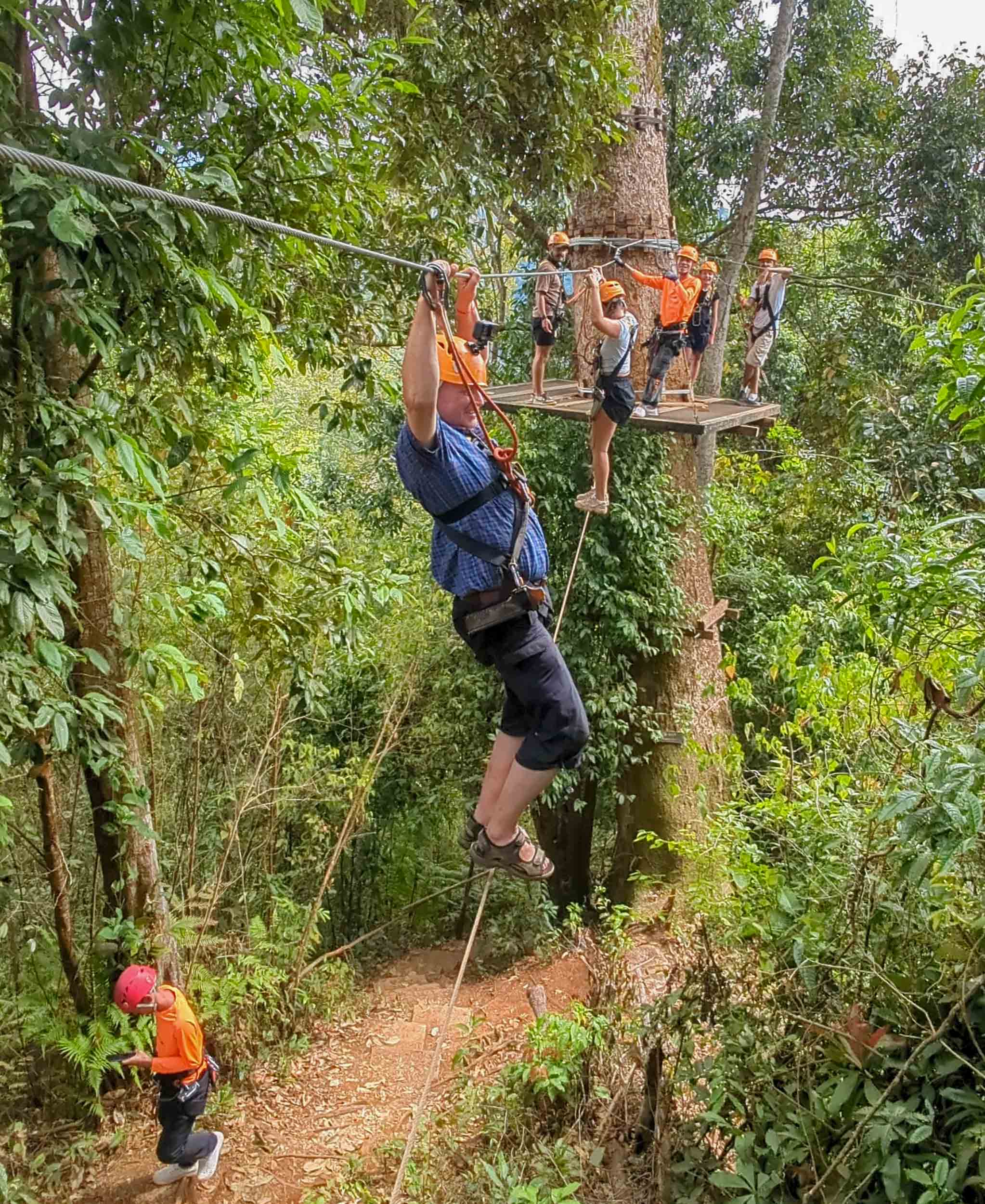 Rudolf Gossenreiter auf Zipline
